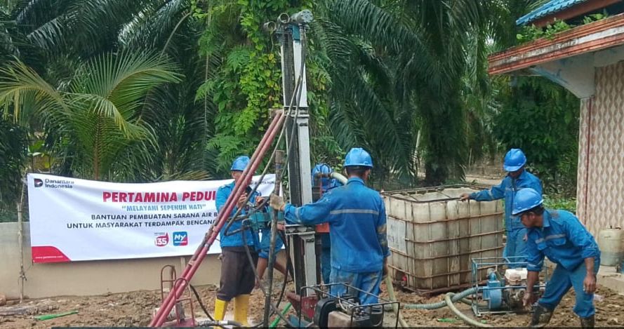 Pertamina Pulihkan 12 Sumur dan Pasok Air Bersih untuk Sanitasi Masyarakat Aceh