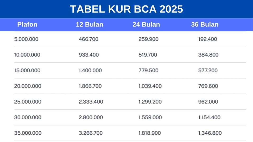 KUR BCA 2025: Solusi Pembiayaan UMKM dengan Suku Bunga Kompetitif dan Tanpa Biaya Tambahan