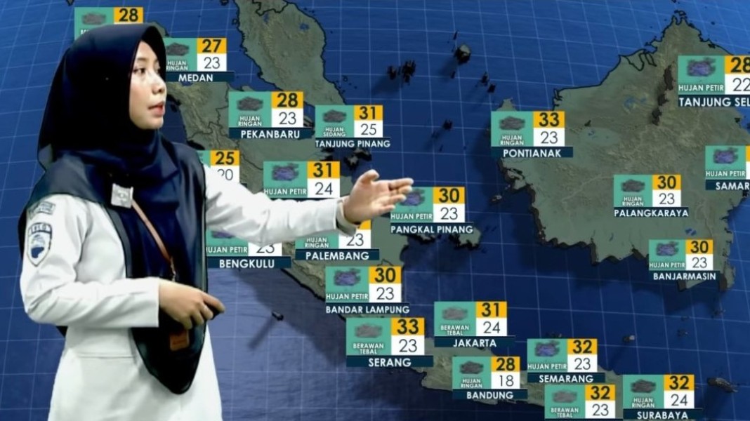 Prakiraan Cuaca Jumat Awal Tahun, Hujan Berpotensi Guyur Mayoritas Wilayah Indonesia