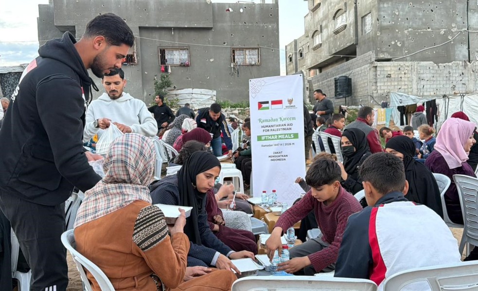 Baznas Salurkan 74.228 Porsi Makanan Berbuka Puasa untuk Warga Palestina