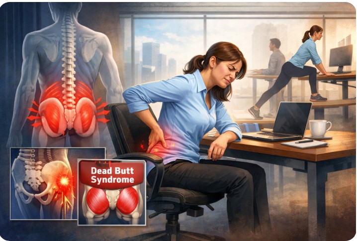 Waspadai Dampak Kebanyakan Duduk Picu Dead Butt Syndrome