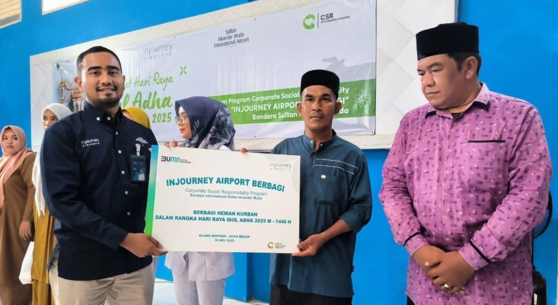 Aceh Besar Terima Bantuan Sembako dan Sapi Kurban dari Angkasa Pura II