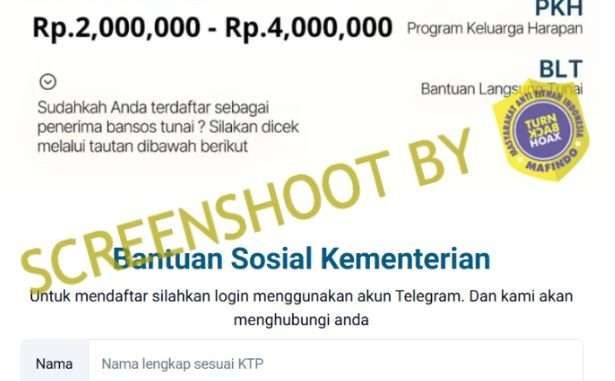 Hoaks Tautan Pengecekan Bansos di TikTok Picu Keresahan Publik