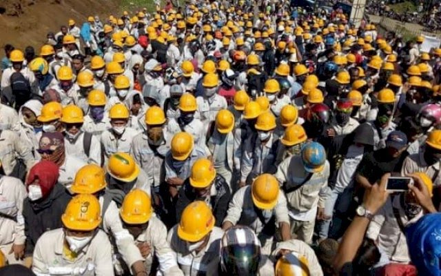 Pekerja dan Mahasiswa Boikot Kantor PT Karya Investama Mining, Tuntut Pemenuhan Hak yang Tak Ditepati