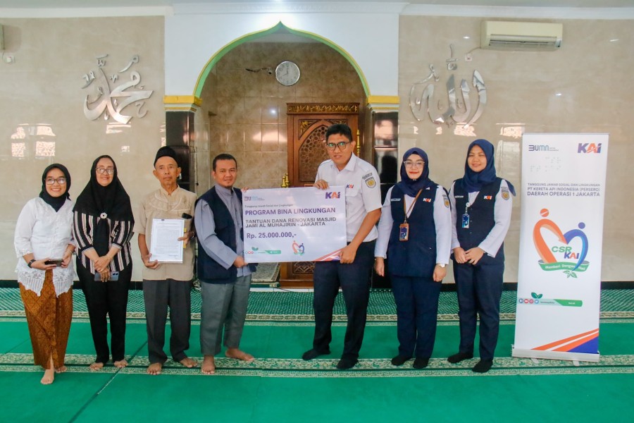 KAI Daop 1 Jakarta Salurkan Bantuan TJSL Sebesar Rp1,08 Miliar
