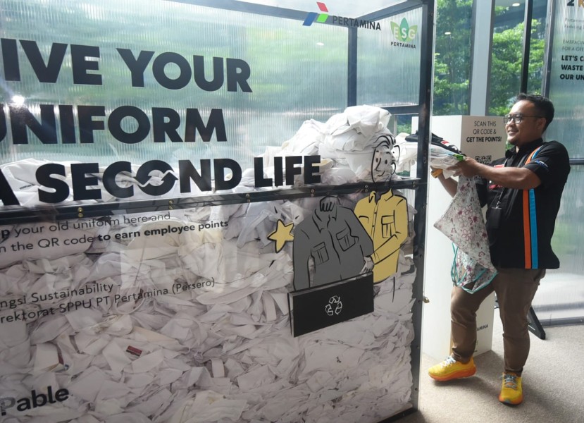Pertamina Raih Penghematan 41,8 Ton Karbon CO2e Lewat Daur Ulang Seragam