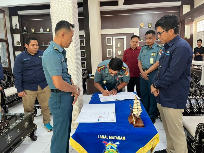 PLN IP UBP Jeranjang membangun kerja sama berkelanjutan dengan Pangkalan TNI AL Mataram untuk penguatan sistem pengamanan terpadu