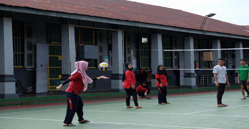 Olahraga Bersama Jadi Penggerak Semangat Warga Binaan di Rutan Kelas IIb Sungai Penuh