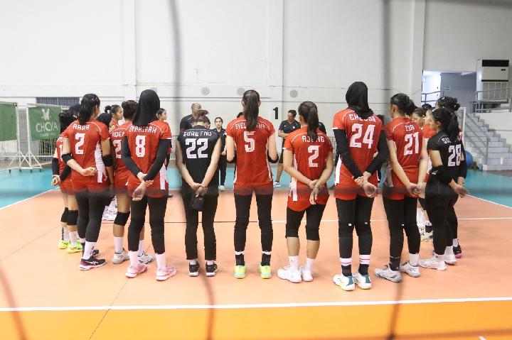 Latihan Timnas Voli Putri U-21 Jelang Kejuaraan Dunia