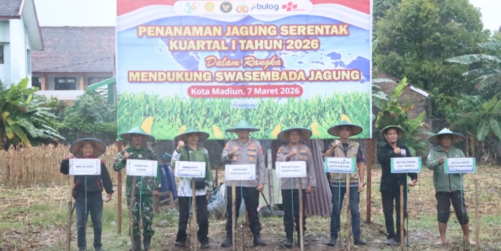Polres Madiun Gelar Penanaman Jagung untuk Dukung Swasembada Pangan
