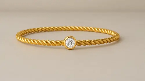 7 Model Gelang Emas 22K dengan Berlian Sintetis, Mewah tapi Tetap Terjangkau