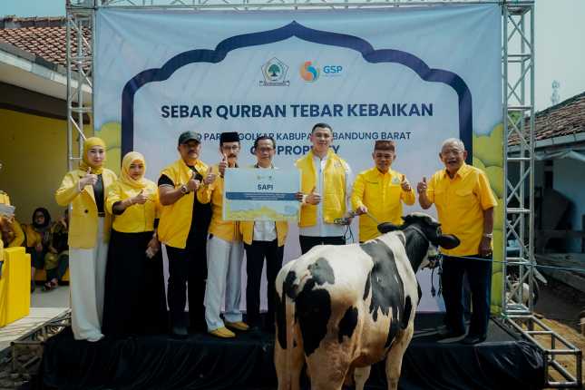 CEO GSP Properti H Ariansyah Eka Saputra Salurkan Puluhan Hewan Kurban di Kabupaten Bandung Barat