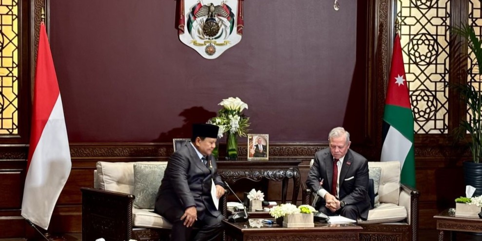 Bertemu Raja Yordania, Prabowo Sampaikan Dukungan Indonesia bagi Palestina