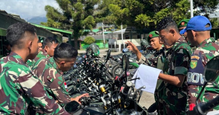 Pemeriksaan Kendaraan Dinas Pastikan Kesiapan Tugas Kodim Jayawijaya
