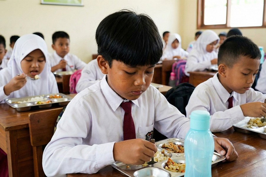 Program Makan Bergizi Gratis Jawa Timur Tertinggi Ketiga Nasional 2026