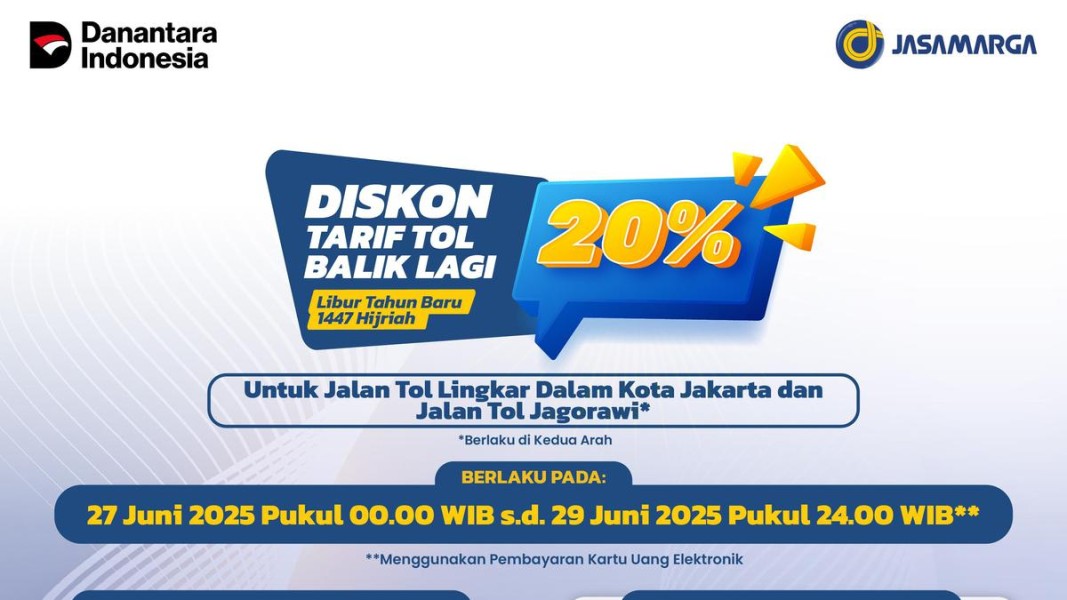 Sejumlah Ruas Tol Berikan Diskon Tarif Hingga 29 Juni 2025, Ini Daftarnya
