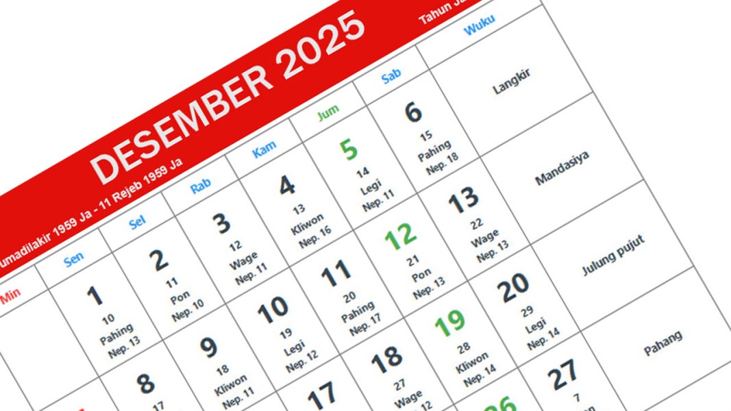 Manfaat Kalender Jawa Desember 2025 Lengkap Weton untuk Perencanaan Hidup
