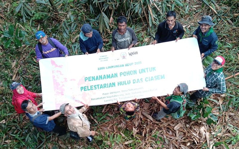 Penanaman Pohon di Hulu DAS Ciasem oleh PALAMUS dan Petani Kopi