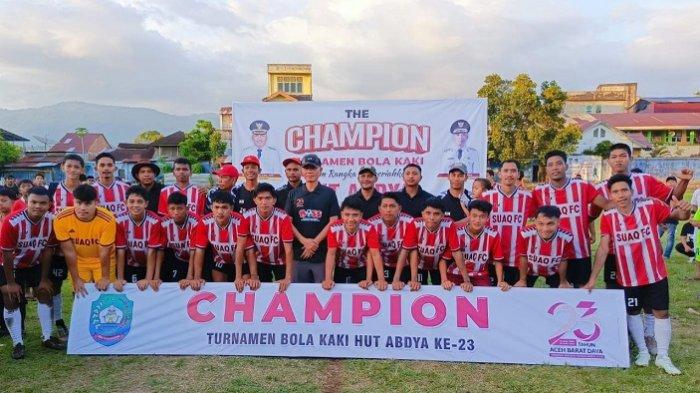 Setia FC Menang Besar di Turnamen Sepak Bola Antar Kecamatan, Juara HUT ke-23 Kabupaten Aceh Barat Daya