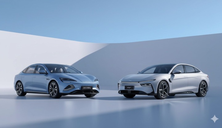 Duel Sedan Listrik Premium: Menimbang Eksistensi BYD Seal vs Inovasi XPeng P7