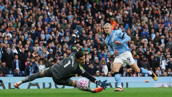 Man City vs Man United: Haaland Cetak Brace, City Unggul 3-0