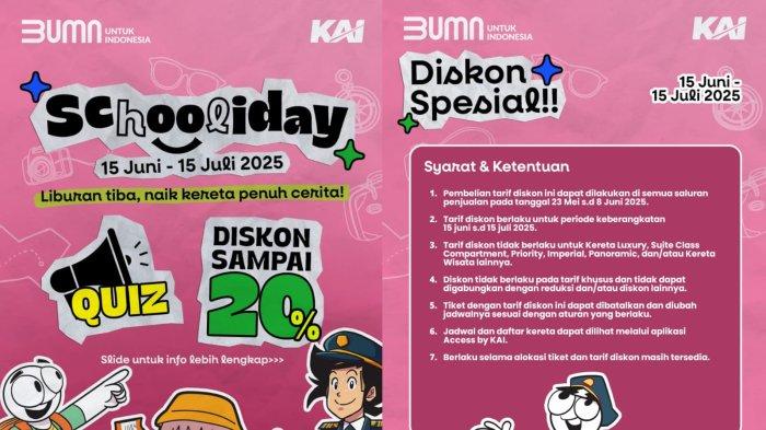 KAI Daop 7 Madiun Luncurkan Promo Schooliday: Diskon Tiket Hingga 20 Persen untuk Liburan Sekolah 2025