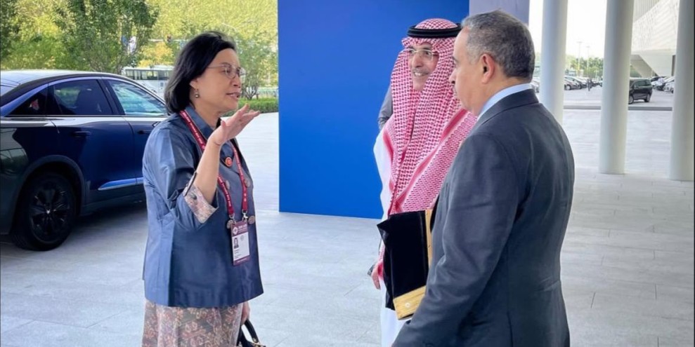 Sri Mulyani dan Menkeu Arab Saudi Qatar Bahas Konflik Timur Tengah
