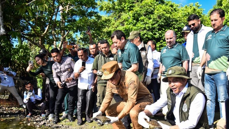 Menhut Lepas Kura-Kura Rote, Upaya Selamatkan Satwa Langka