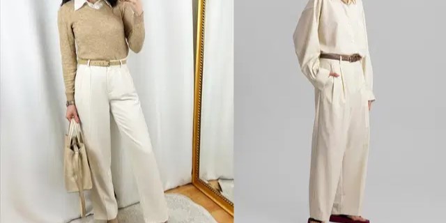 Paduan Celana Cream dengan Baju untuk Tampilan Stylish