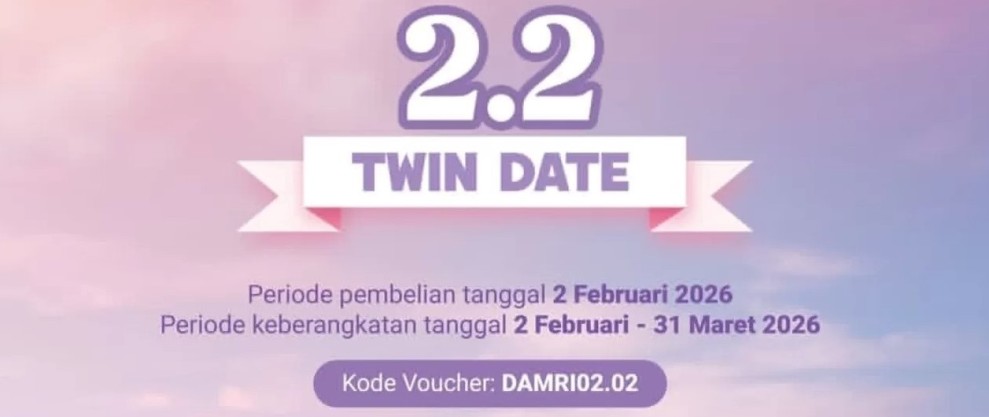 Promo Twindate DAMRI 2 Februari 2026 Diskon Tiket AKAP Spesial Awal Tahun