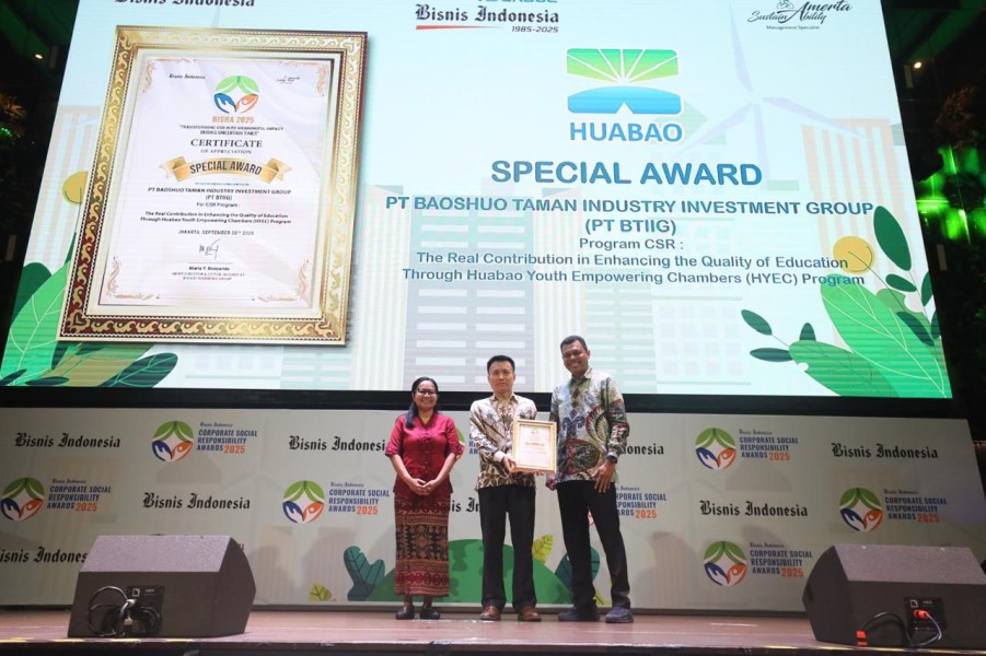 Huabao Indonesia Raih Dua Penghargaan CSR Termasuk Bidang Pendidikan