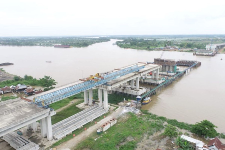 Pembangunan Jembatan Musi V oleh Waskita Karya Tembus 38,63 persen