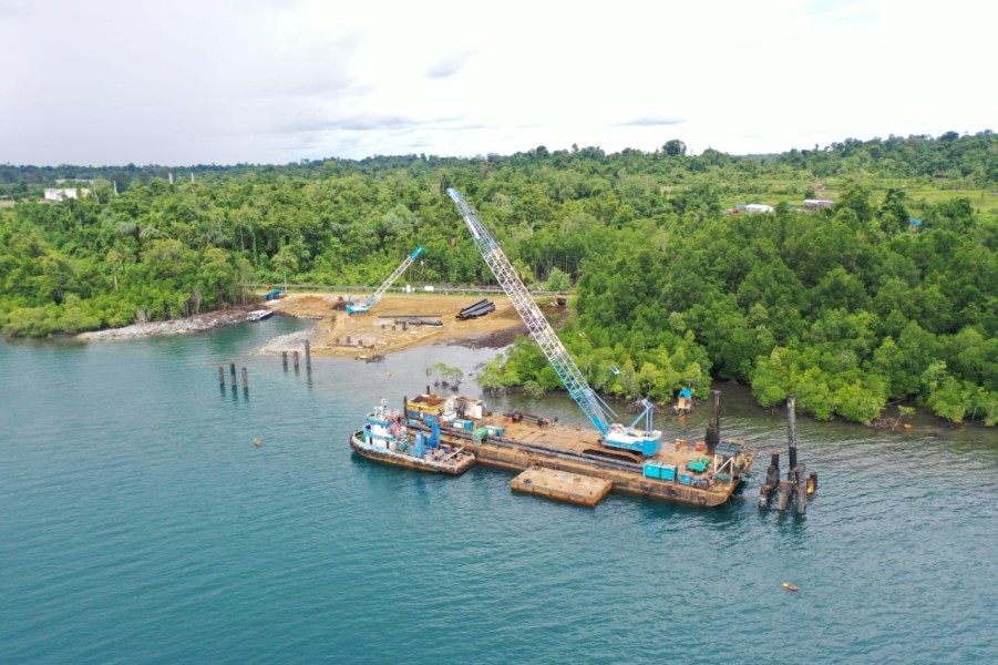 Hutama Karya Percepat Pembangunan Pelabuhan Anggrek di Gorontalo, Progres Capai 65%