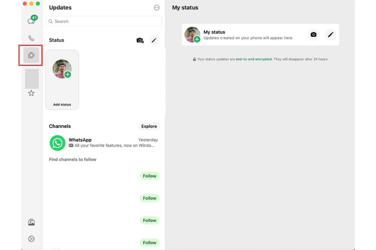 Intip Cara Membuat Status WhatsApp di Laptop Lewat Aplikasi Desktop