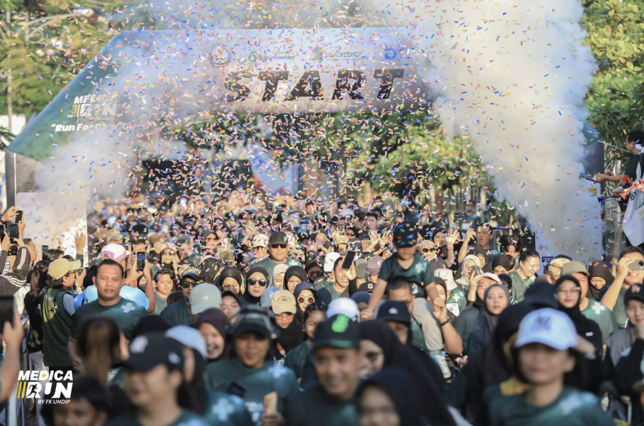 1.250 Peserta Ikuti MEDICA RUN Fakultas Kedokteran UNDIP: Kolaborasi Olahraga dan Aksi Sosial