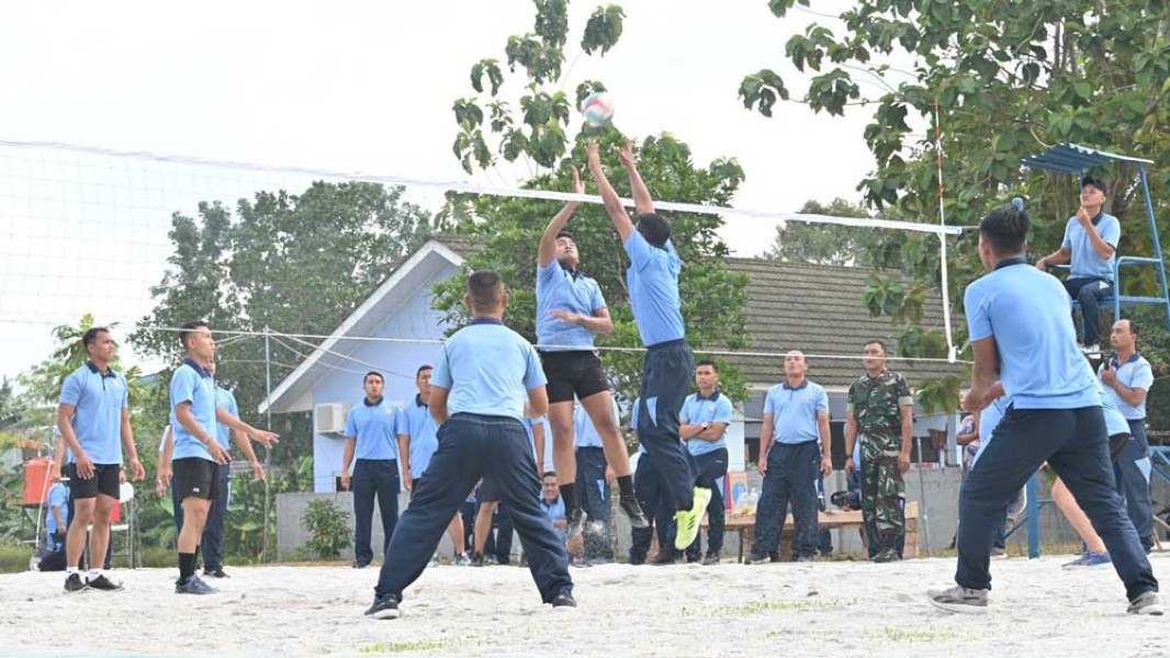 Lanud Wiriadinata Gelar Turnamen Bola Voli Antar Satker, Meriahkan HUT ke 79 TNI AU