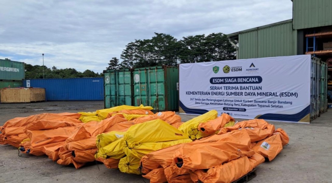 Kementerian ESDM Salurkan Bantuan Banjir Longsor Batang Toru