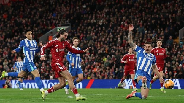 Liverpool Melaju ke 16 Besar Piala FA Usai Hajar Brighton