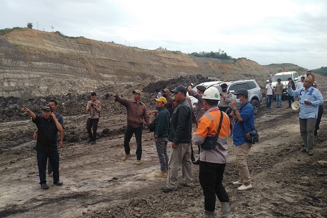 Inspeksi Mendadak Ditreskrimsus Polda Jambi ke Pertambangan Batubara di Batanghari