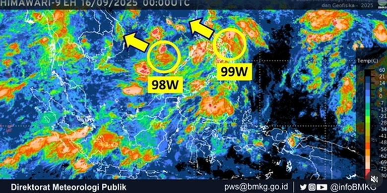 BMKG Prediksi Hujan Lebat Dampak Bibit Siklon Tropis