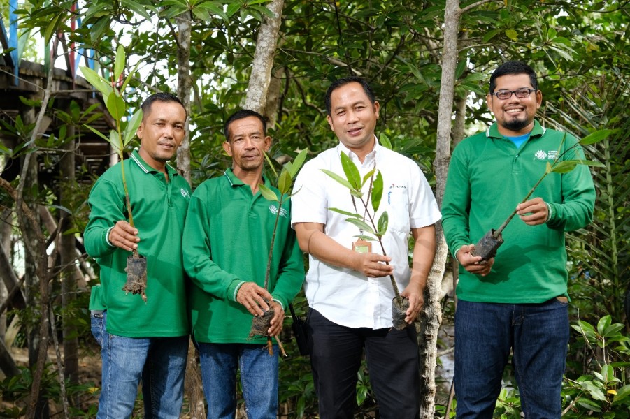 Peringati Hari Konservasi Alam Nasional 2024: PT KPI Kilang Dumai Tekan Abrasi dengan Konservasi Mangrove