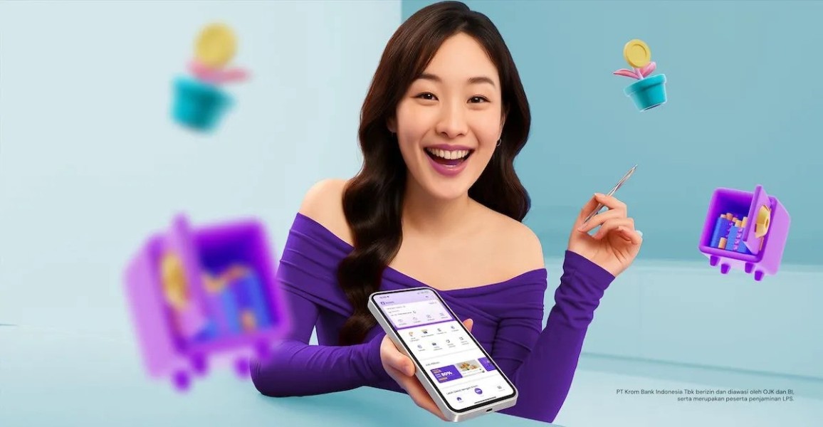 Krom Bank Berikan 100 Kali Transfer Gratis dan Cashback Menarik
