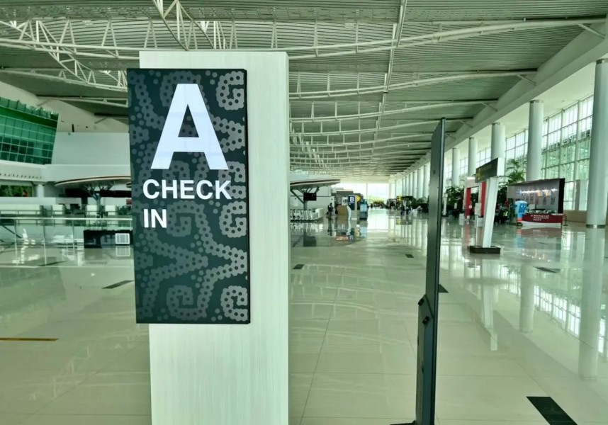 Angkasa Pura Aktifkan Kembali Kawasan Check-In Timur Bandara Sepinggan Balikpapan Kalimantan Timur
