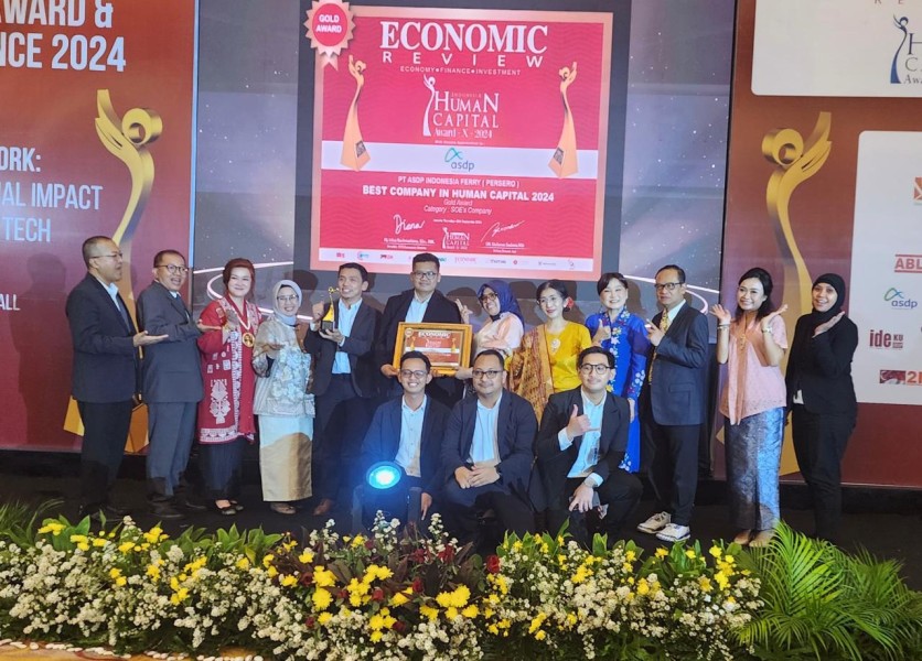 ASDP Diakui dengan Gold Award sebagai Perusahaan Terbaik di Bidang Human Capital 2024 di IHCA X