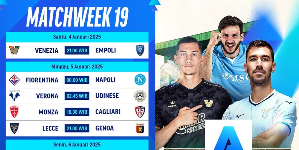 Jadwal dan Link Nonton Serie A Matchweek 35: Pertaruhan Eropa dan Degradasi Hanya di Vidio