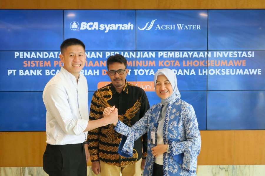BCA Syariah Salurkan Rp318 Miliar untuk Proyek Air Minum Langsung dari Keran di Aceh