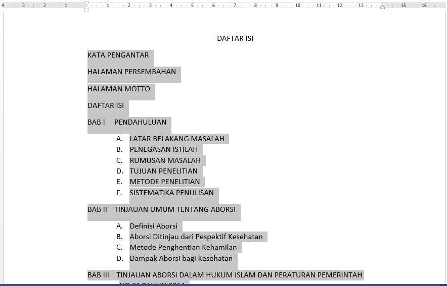 Tutorial Cara Membuat Daftar Isi Otomatis di Microsoft Word