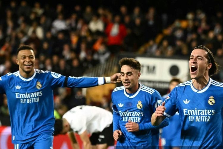 Real Madrid Menang atas Valencia, Terpaut Satu Poin dari Barcelona