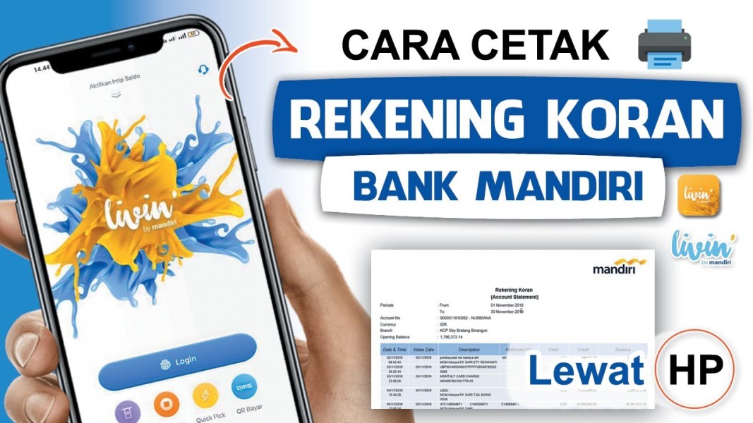 Cara Cetak Rekening Koran Mandiri Online, Dijamin Praktis
