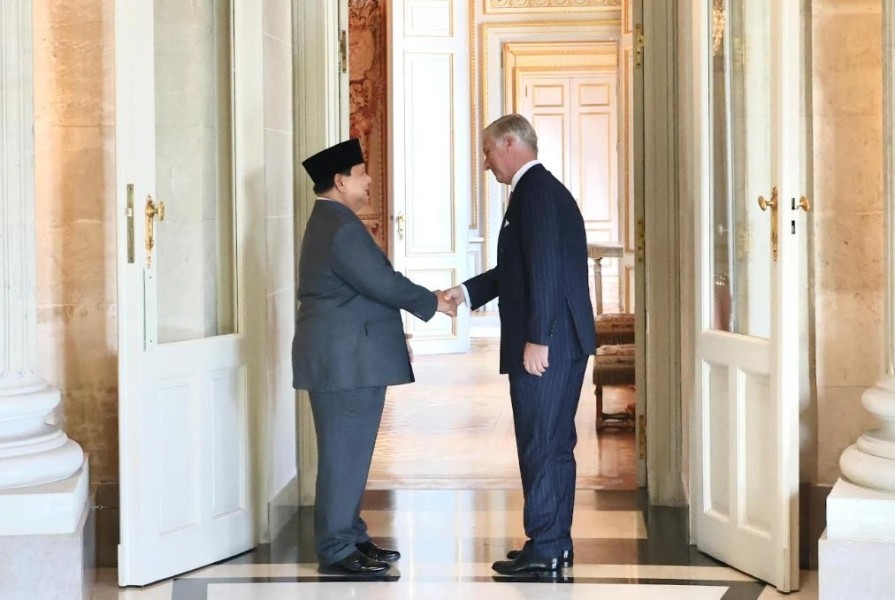 Prabowo Temui Raja Belgia di Istana Laeken